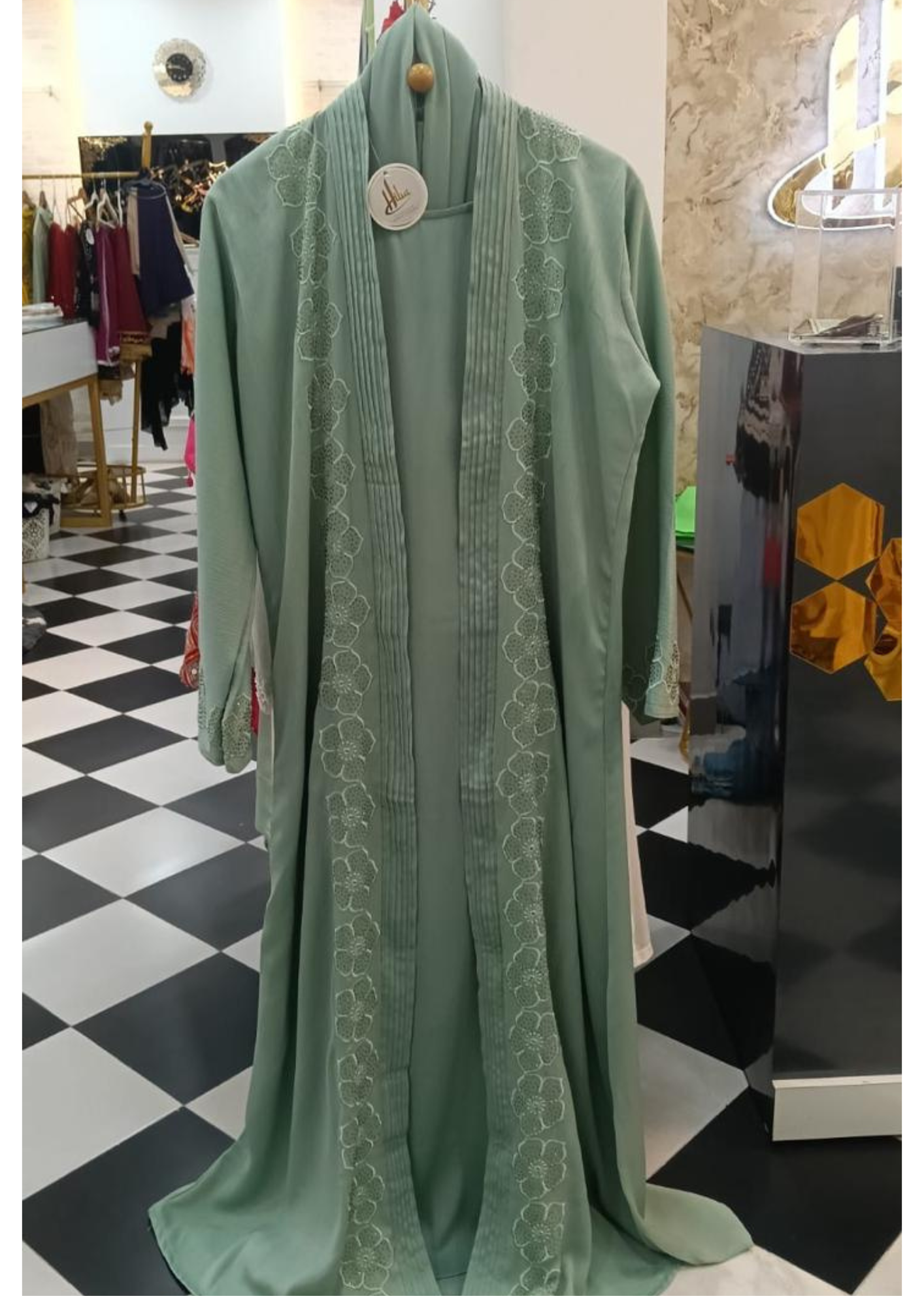 Teal Partywear Abaya