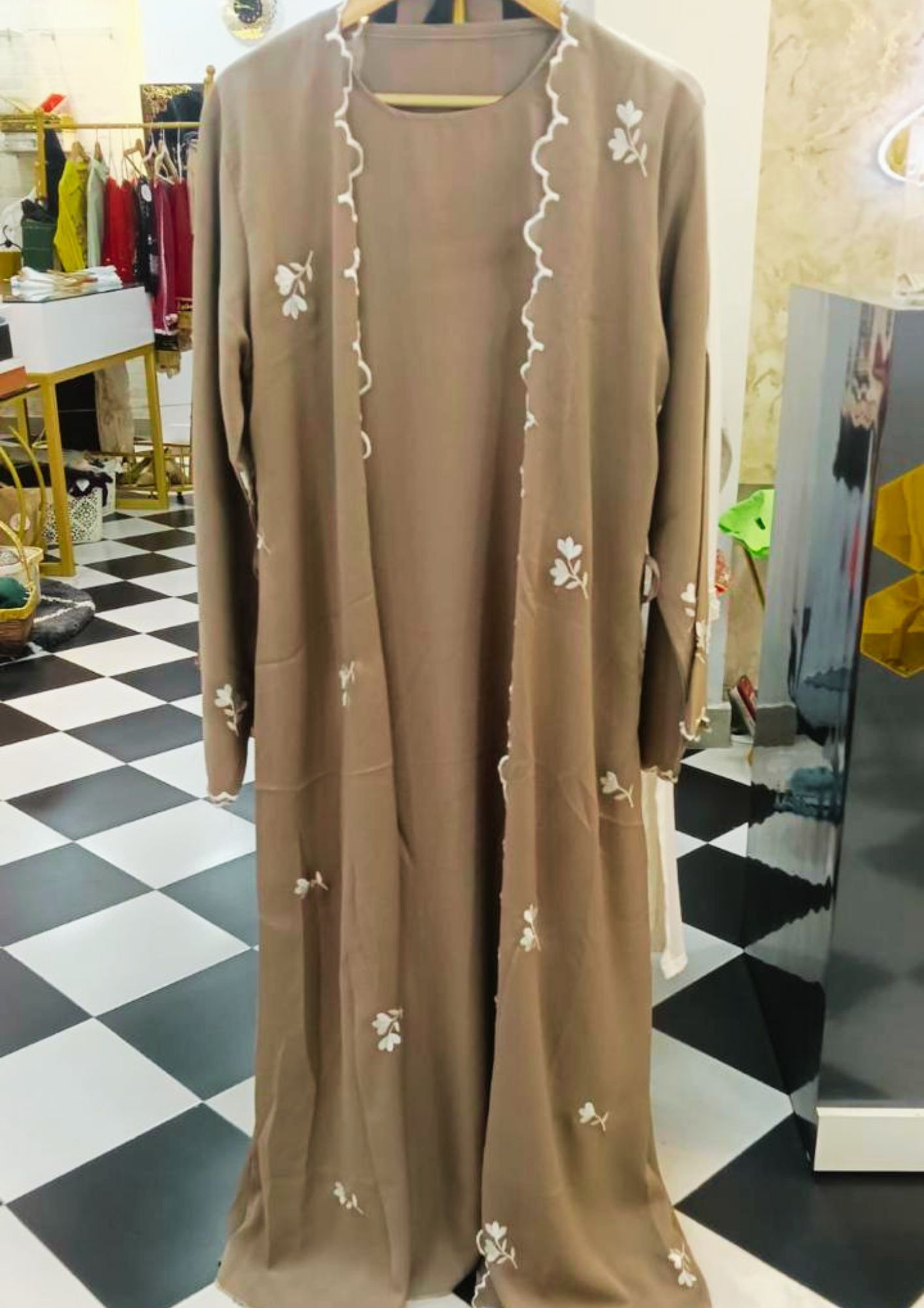 Elegant Light Brown Abaya