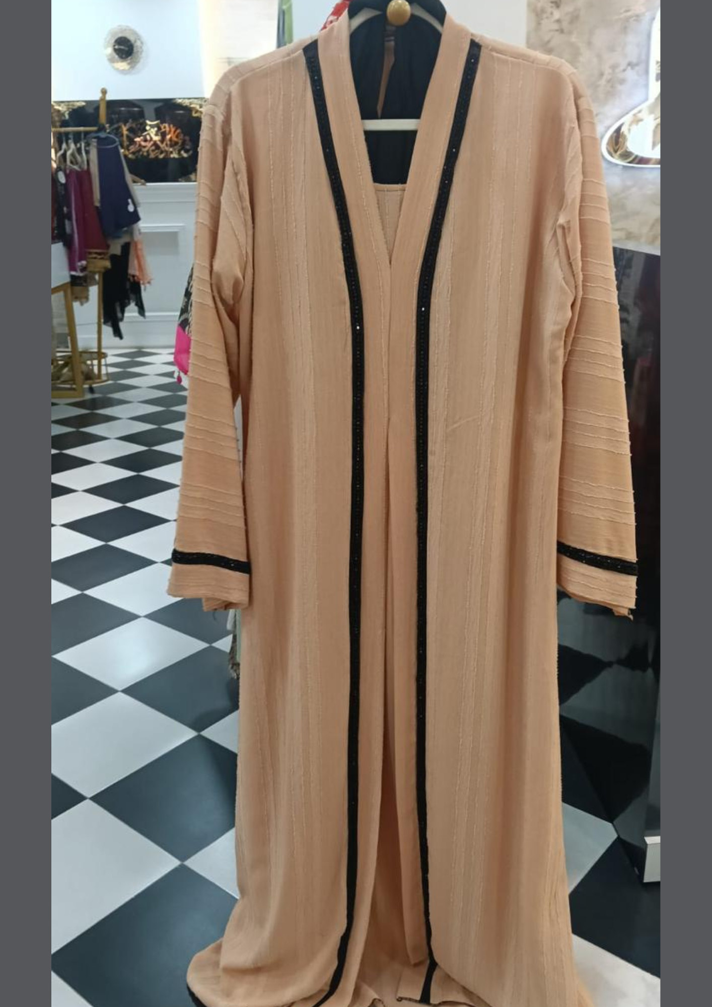 Golden cotton Abaya