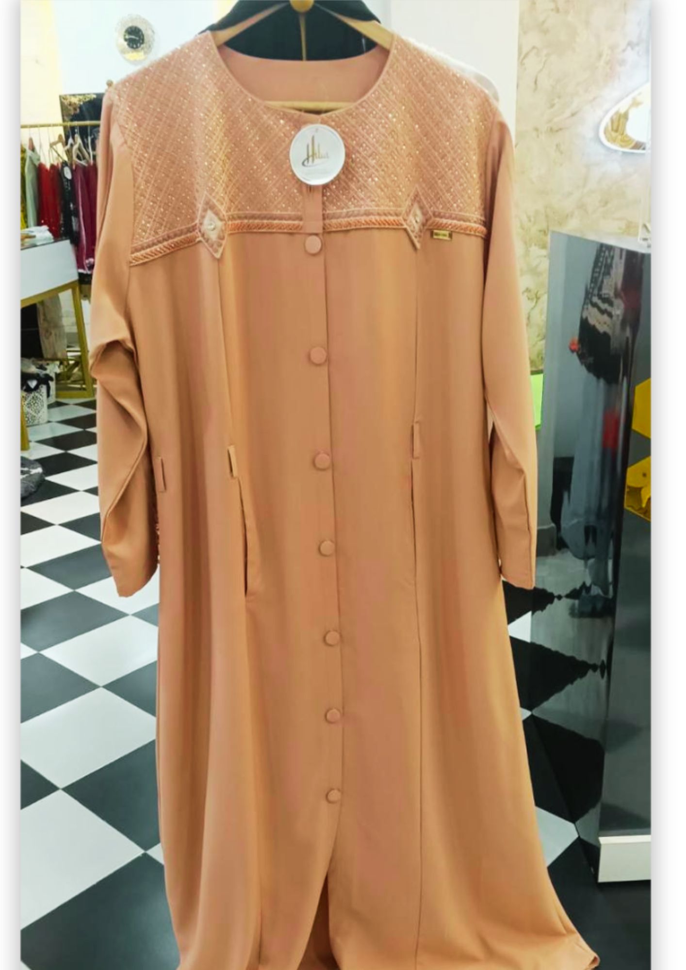Beautiful Pink Party Wear Abaya