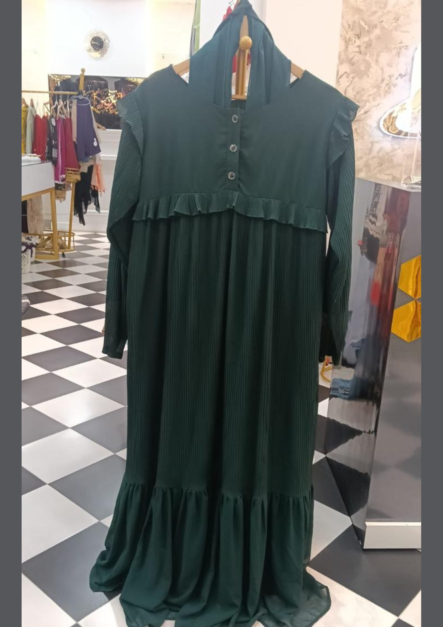 Bottle Green Abaya