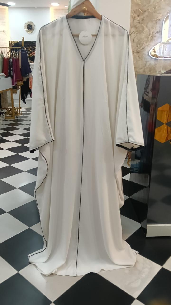 White Kaftan Style Abaya